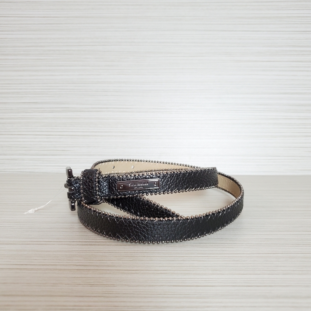 NWOT Steve Madden Women's Black Beaded Belt Size S